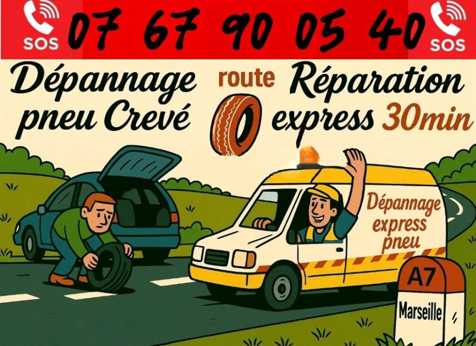 dépannage pneu crevé pas cher Marseille